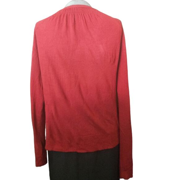 Red Button Up Cardigan Sweater Size XL - Picture 2 of 5